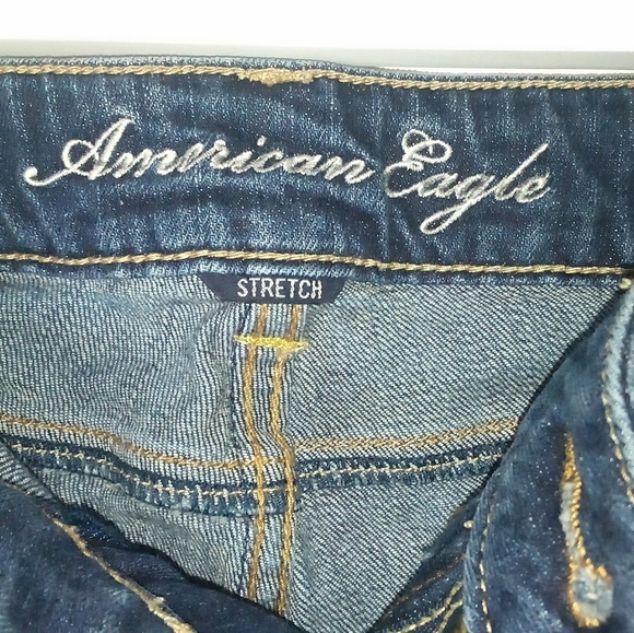 American eagle favorite boyfriend blue jeans ripped size 4 - Picture 3 of 5